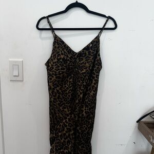 Zara Brown and Black Slip Mini Dress